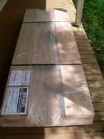 Flat packed table ready for transport